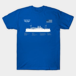 USS Maine battleship cruiser ACR-1 - ABDpng T-Shirt